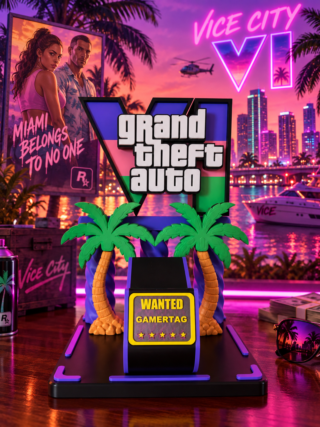 Supporto controller GTA VI (Traghetta Personalizzabile)