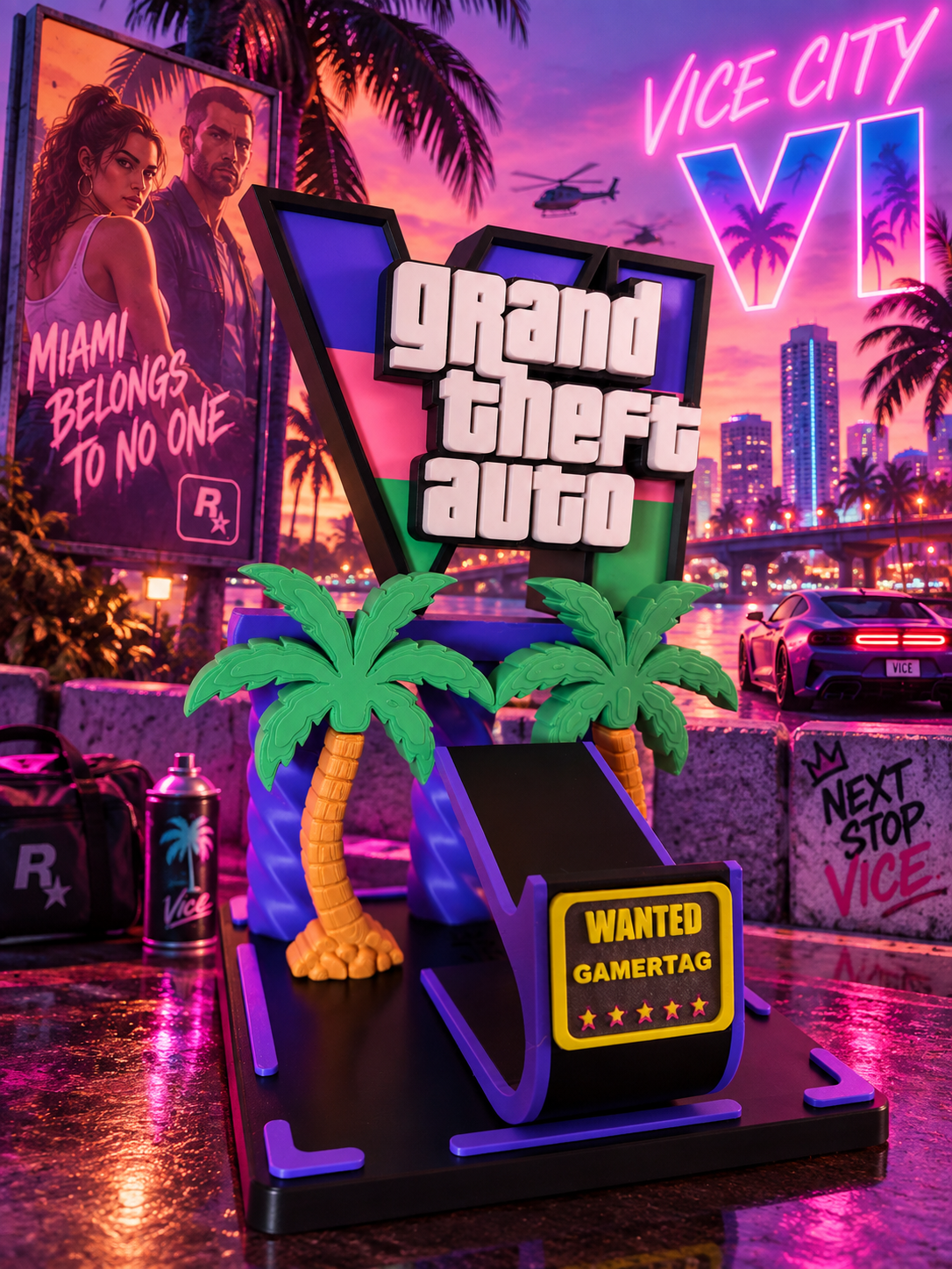 Supporto controller GTA VI (Traghetta Personalizzabile)