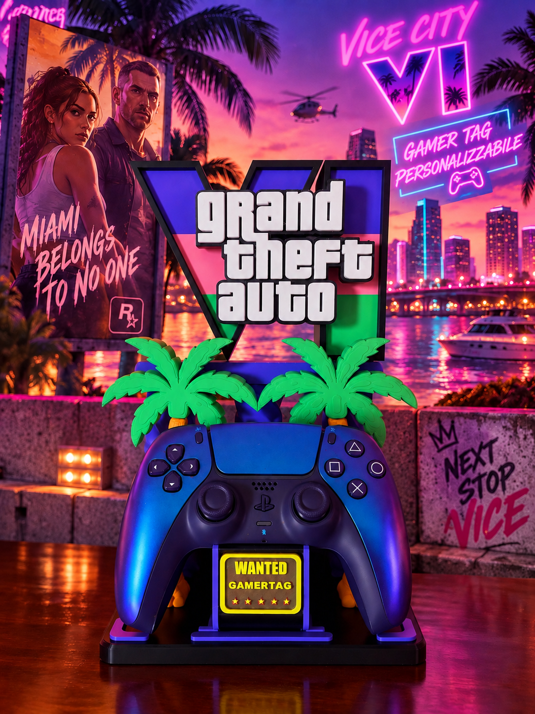 Supporto controller GTA VI (Traghetta Personalizzabile)