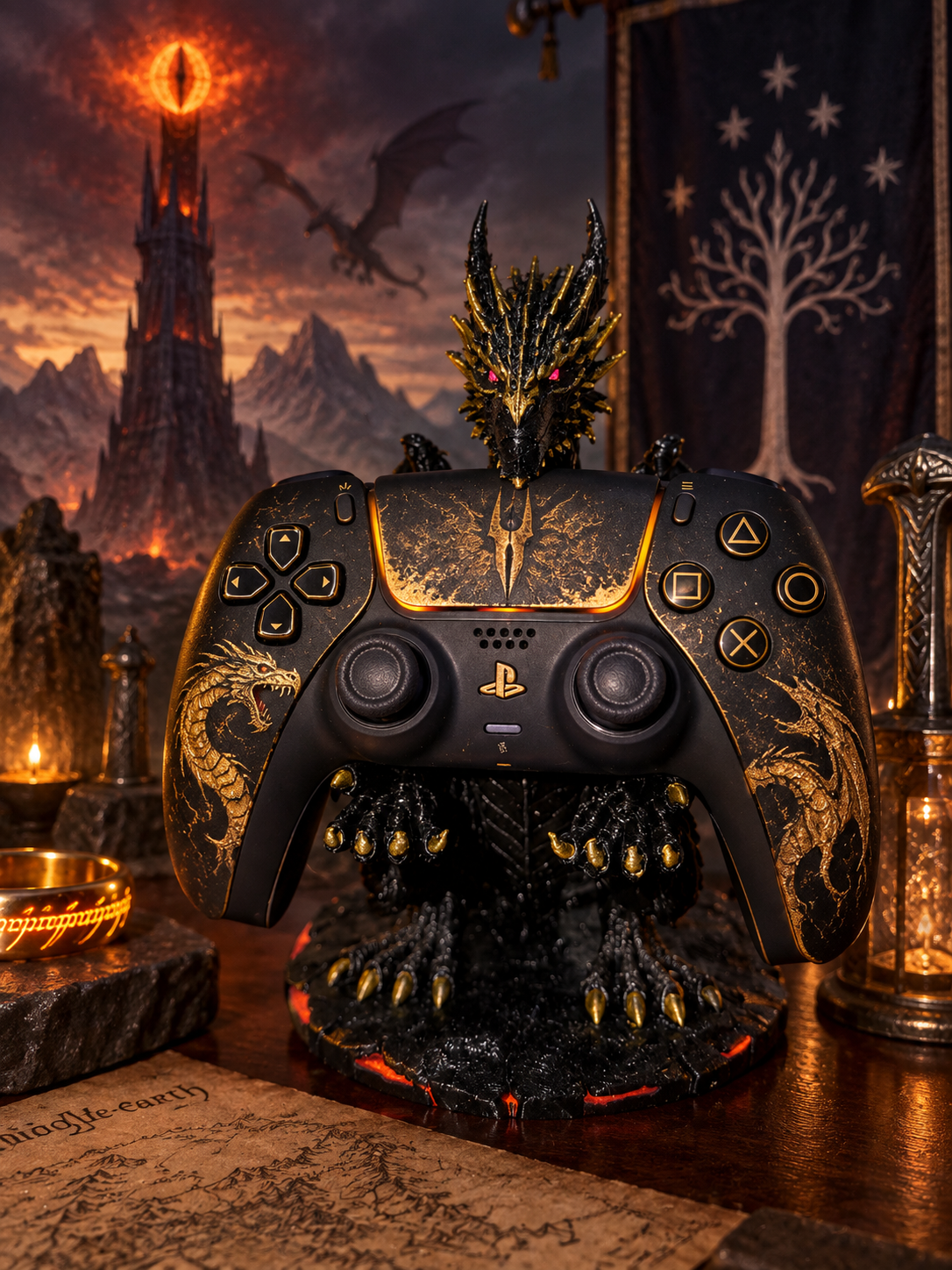🐉 Supporto Controller Dragon – Dark Fantasy Edition