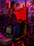 🌆 Supporto controller Lampada LED RGB GTA VI Vice City (con Telecomando e Gamertag Personalizzabile)